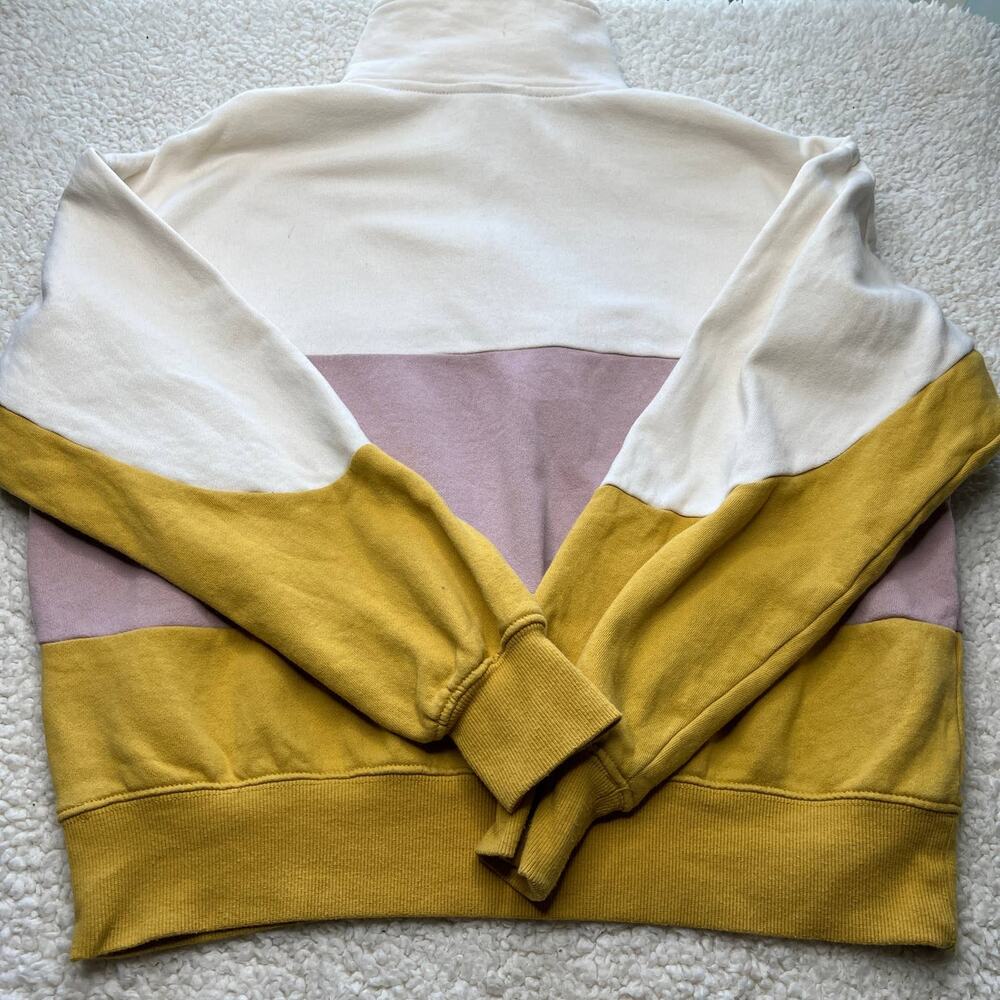 Universal Threads Quarter Zip Beige, Mauve, Gold Color Block Pullover Medium - Picture 8 of 9
